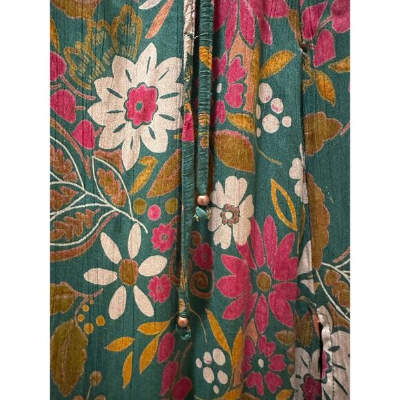 Angie Green Paisley Pattern Cut Out Maxi Dress - Picture 8 of 9